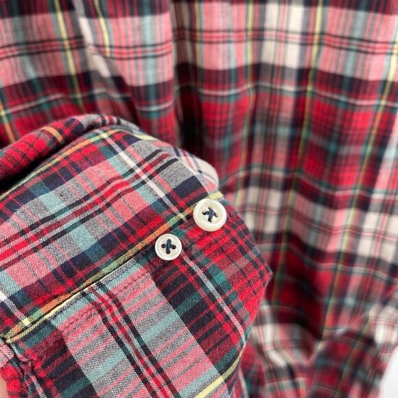 RALPH LAUREN Shirt Size Extra Large Classic Fit Tartan Plaid Short Sleeve Cotton - Picture 11 of 14